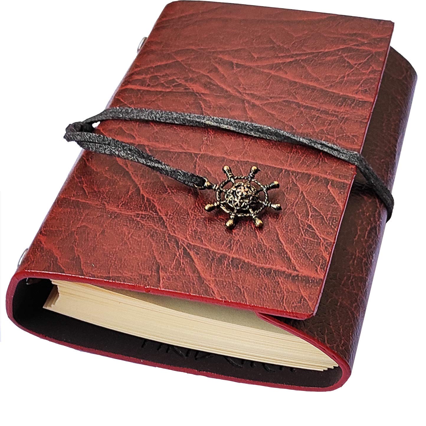 Mridshala Handmade PU Leather, Handcrafted Regular Diary/Personal Organiser/Notebook/Journal (maroon)