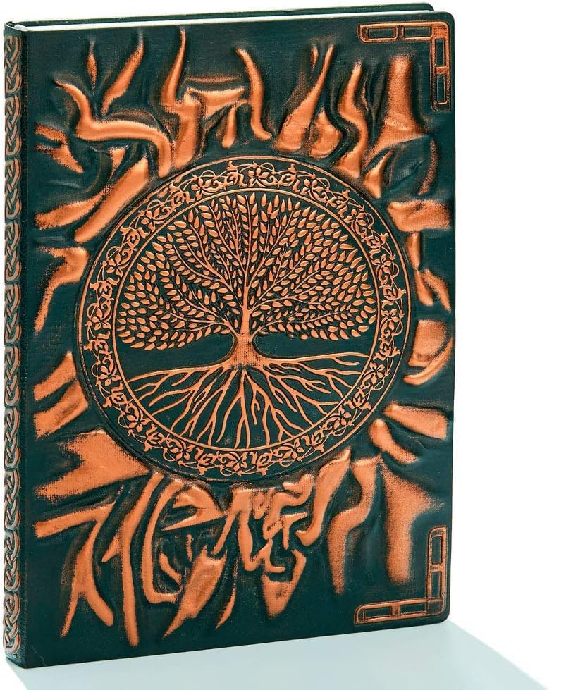 Mridshala 3d Embossed diary journal handbook Tree Bronze