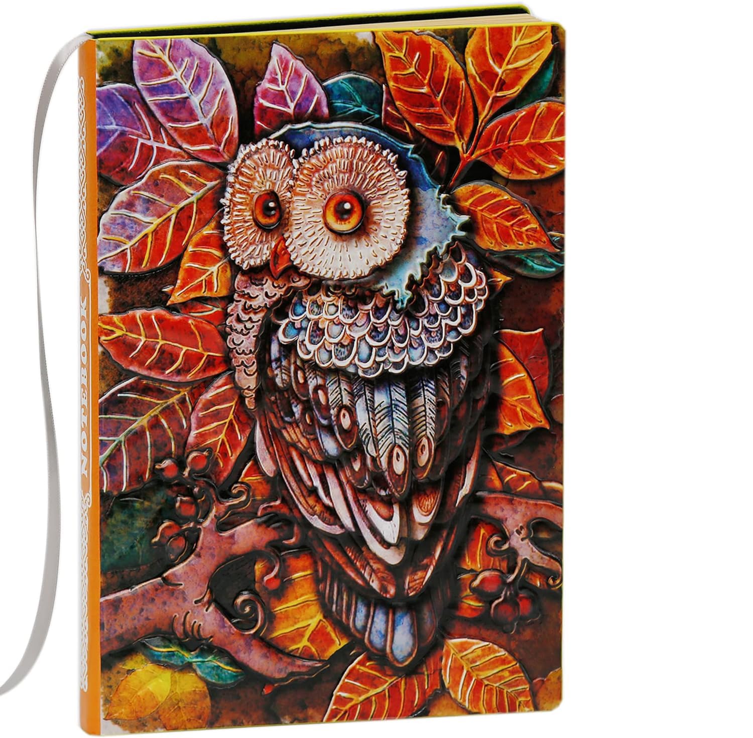 Mridshala 3d Embossed diary journal handbook Owl Multicolor