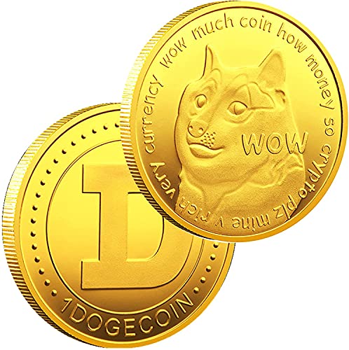 Mridshala Doge Crypto Currency Gold Colour Plated Real Metal 40MM Diameter 29 Gram and 3mm Thickness