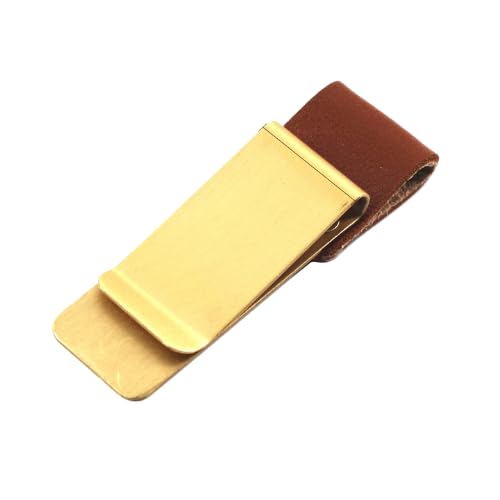 Mridshala Stainless Steel Black Leather Money Clip for Men  Magnetic Slim Wallet Alternative | Rustproof & Gift Boxed