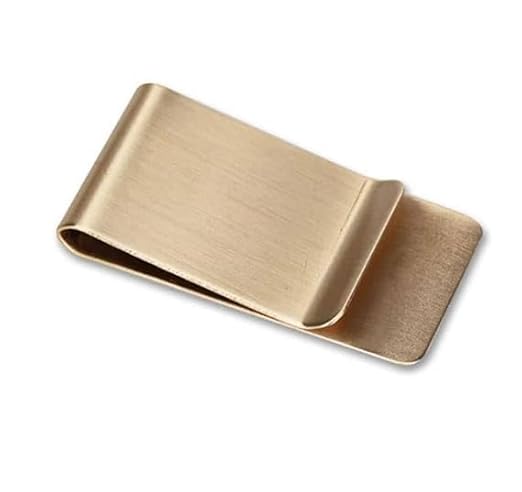 Mridshala Stainless Steel Golden Wide Money Clip for Men  Magnetic Slim Wallet Alternative | Rustproof & Gift Boxed