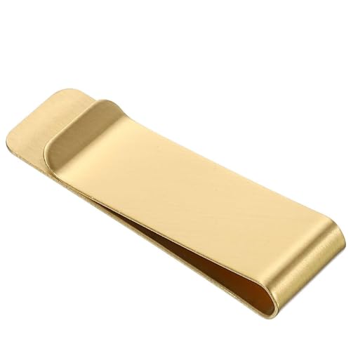 Mridshala Stainless Steel Slim Gold Money Clip for Men  Magnetic Slim Wallet Alternative | Rustproof & Gift Boxed