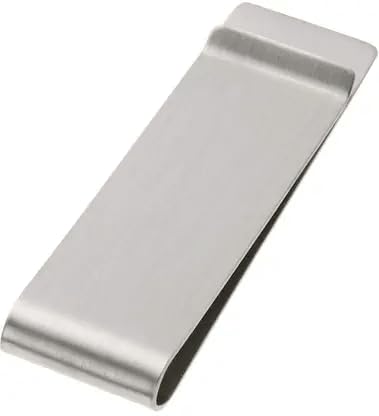 Mridshala Stainless Steel Long Silver Money Clip for Men  Magnetic Slim Wallet Alternative | Rustproof & Gift Boxed